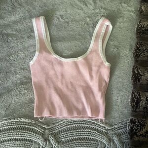 Pink City Beach Cropped Tank Top XS